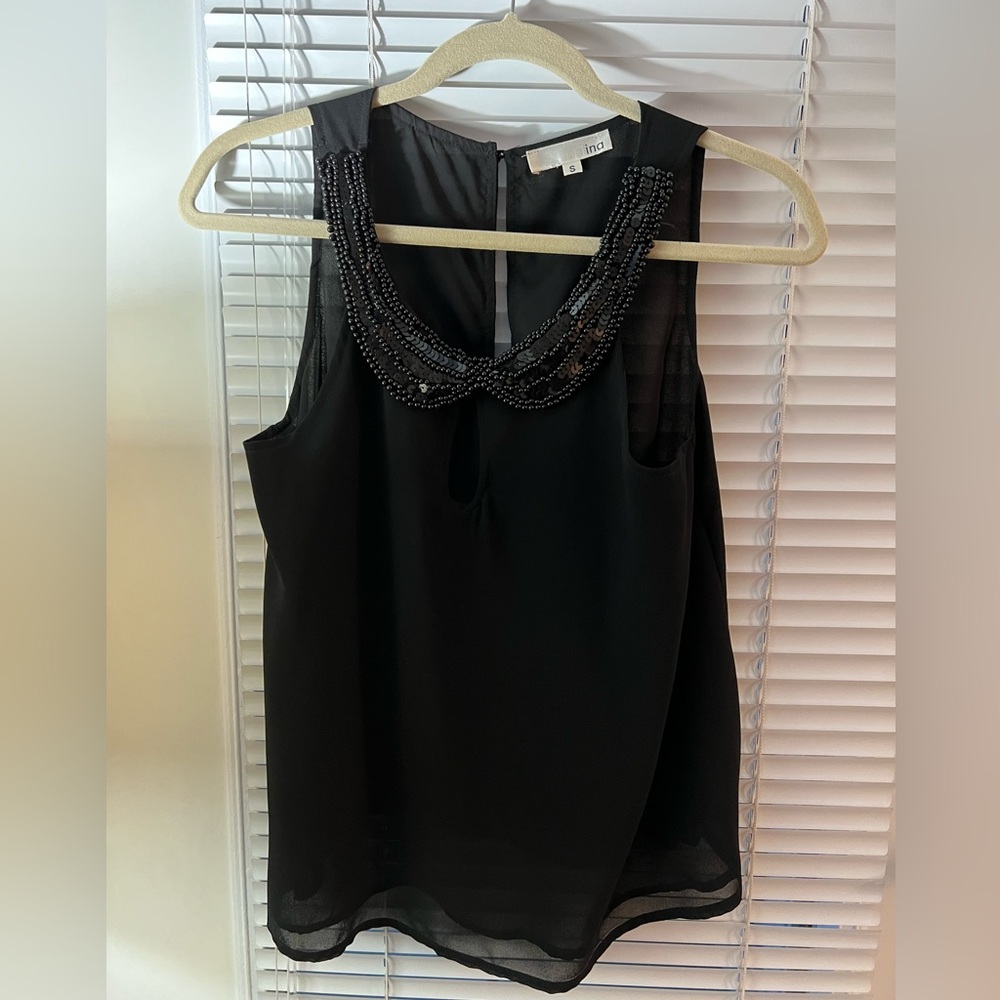 Black beaded blouse